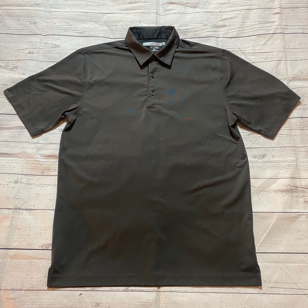 Greg Norman Golf Polo Shirt Gray Shark Logo Men's Size Small